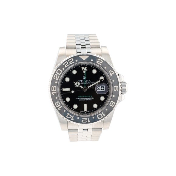 B&P Rolex GMT Master II 116710 40mm Black Index Luminous Dial GMT Bezel Jubilee - Picture 2 of 9
